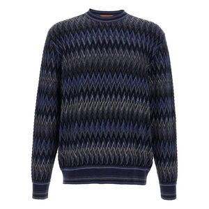 Missoni Blue Wool Men's Cardigan